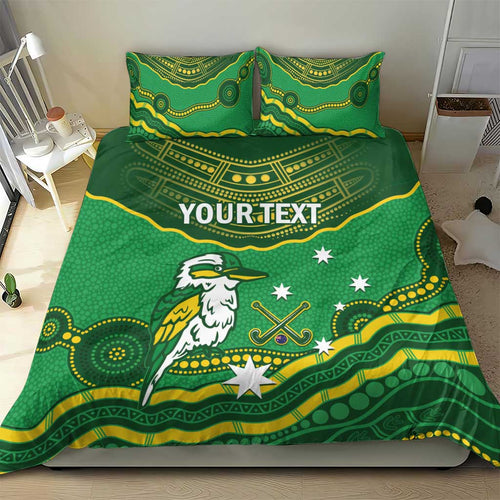 Custom Australia Kookaburras Bedding Set Indigenous Art