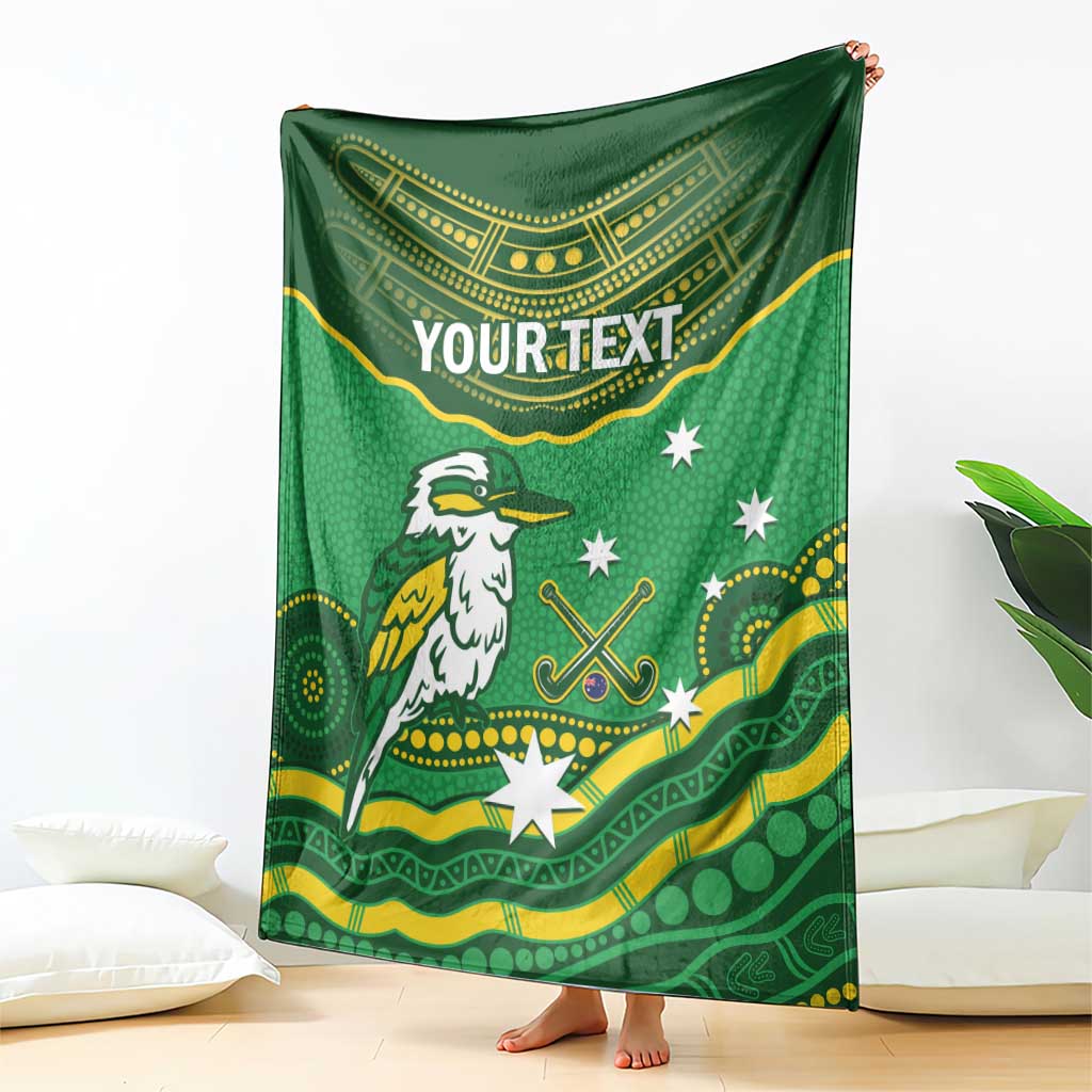 Custom Australia Kookaburras Blanket Indigenous Art
