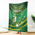 Custom Australia Kookaburras Blanket Indigenous Art