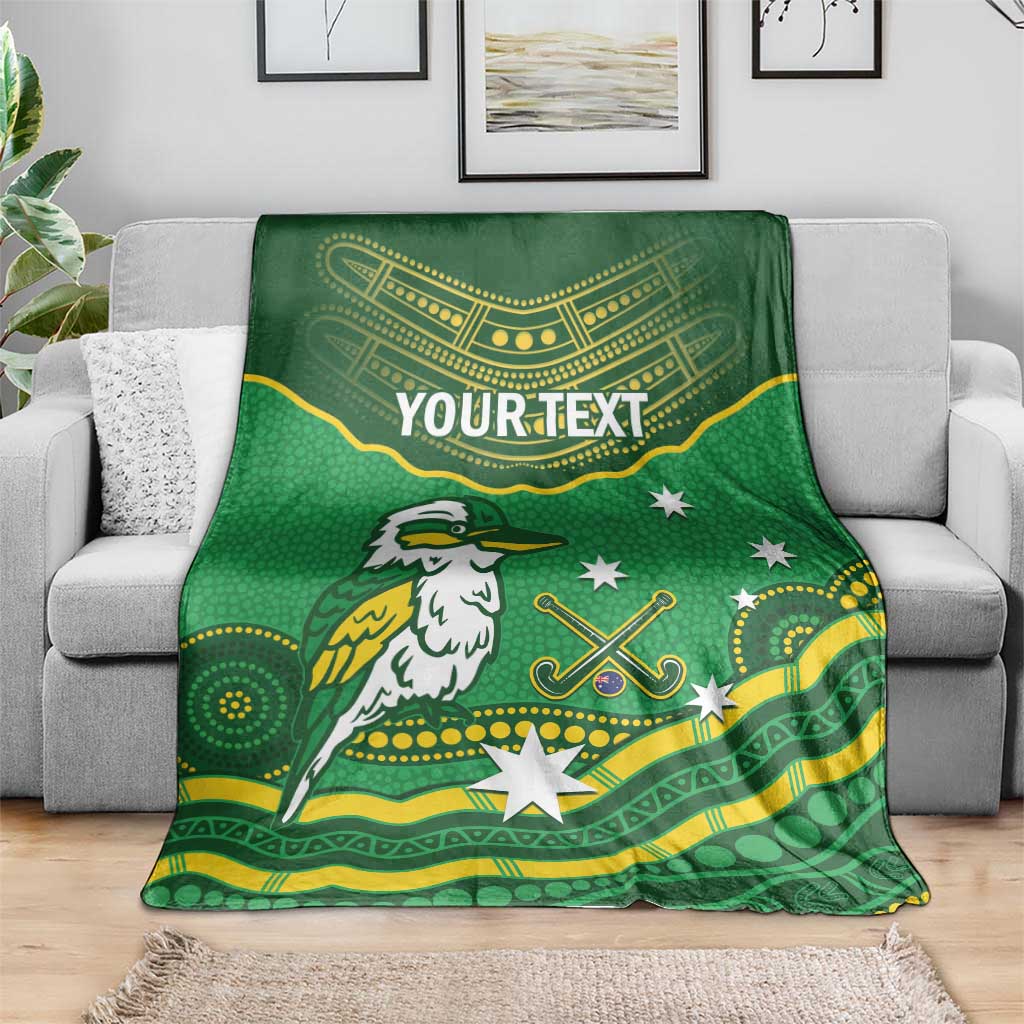 Custom Australia Kookaburras Blanket Indigenous Art