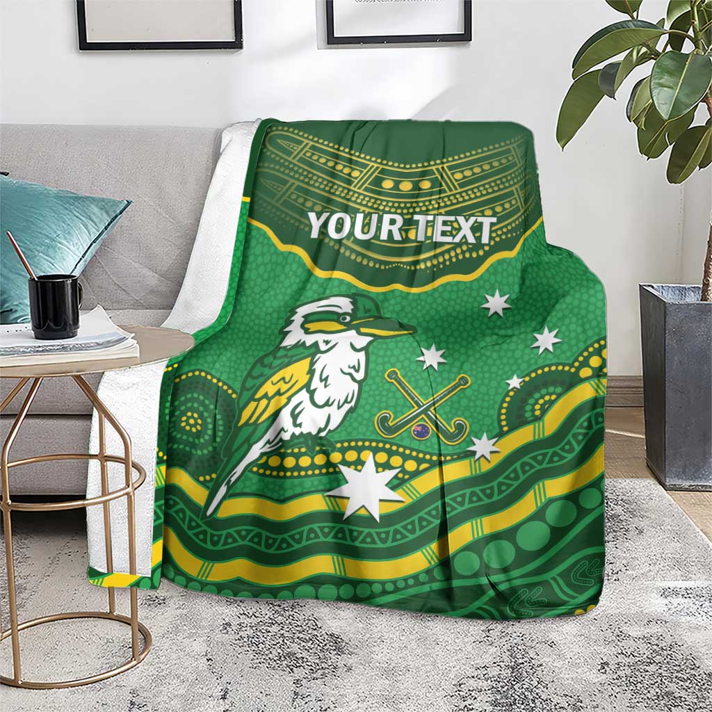 Custom Australia Kookaburras Blanket Indigenous Art