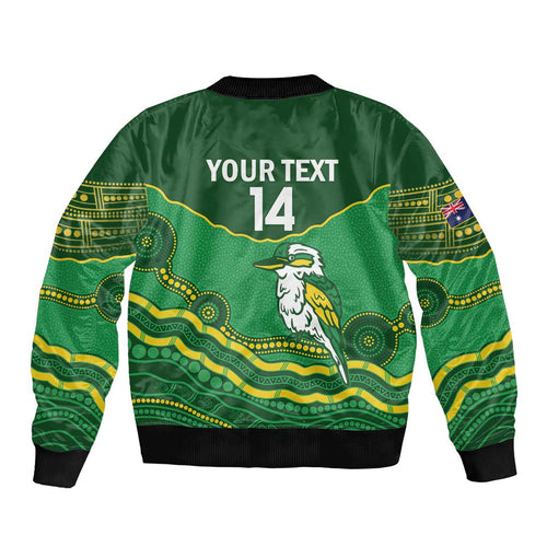 Custom Australia Kookaburras Bomber Jacket Indigenous Art