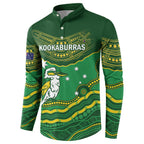 Custom Australia Kookaburras Button Sweatshirt Indigenous Art