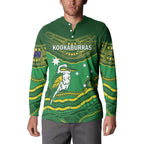 Custom Australia Kookaburras Button Sweatshirt Indigenous Art