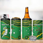 Personalised Australia Kookaburras 4 in 1 Can Cooler Tumbler Indigenous Art
