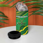 Personalised Australia Kookaburras 4 in 1 Can Cooler Tumbler Indigenous Art
