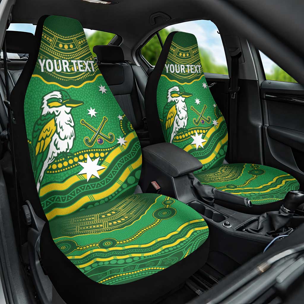 Custom Australia Kookaburras Car Seat Cover Indigenous Art