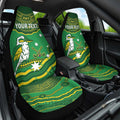 Custom Australia Kookaburras Car Seat Cover Indigenous Art