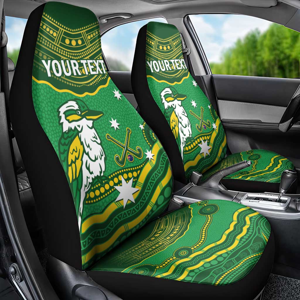 Custom Australia Kookaburras Car Seat Cover Indigenous Art