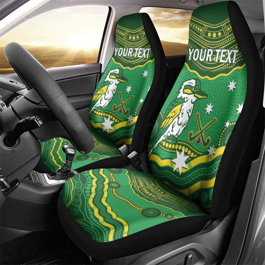 Custom Australia Kookaburras Car Seat Cover Indigenous Art