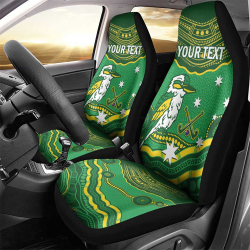 Custom Australia Kookaburras Car Seat Cover Indigenous Art