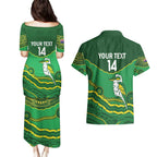 Custom Australia Kookaburras Couples Matching Puletasi and Hawaiian Shirt Indigenous Art