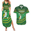 Custom Australia Kookaburras Couples Matching Summer Maxi Dress and Hawaiian Shirt Indigenous Art