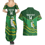 Custom Australia Kookaburras Couples Matching Summer Maxi Dress and Hawaiian Shirt Indigenous Art