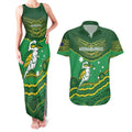 Custom Australia Kookaburras Couples Matching Tank Maxi Dress and Hawaiian Shirt Indigenous Art