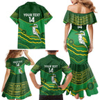 Custom Australia Kookaburras Family Matching Mermaid Dress and Hawaiian Shirt Indigenous Art