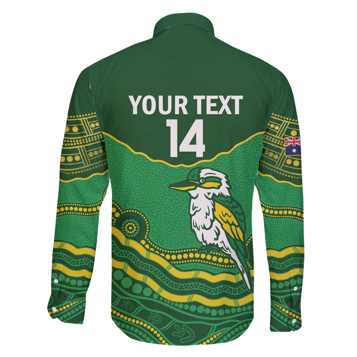 Custom Australia Kookaburras Family Matching Off The Shoulder Long Sleeve Dress and Hawaiian Shirt Indigenous Art
