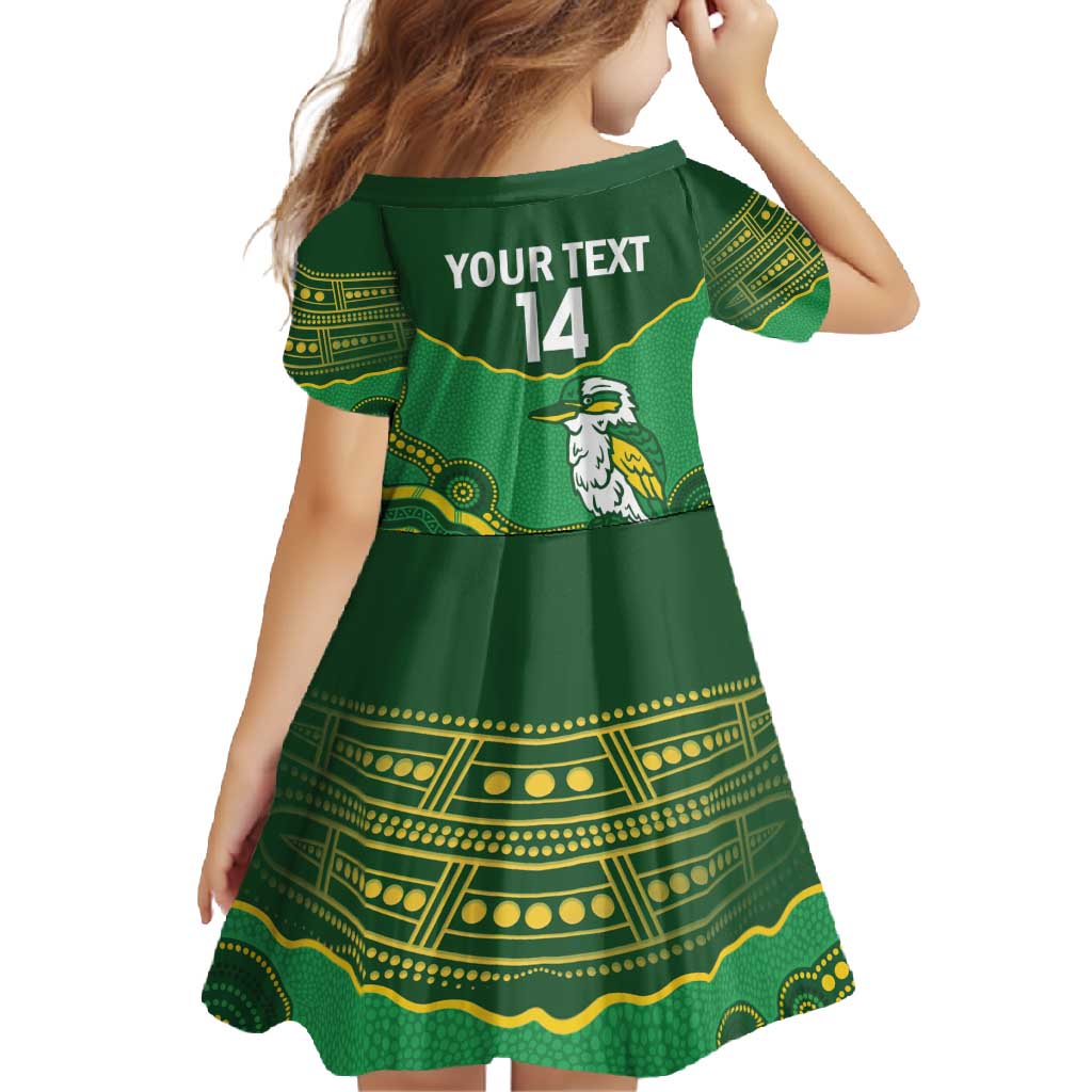 Custom Australia Kookaburras Family Matching Off Shoulder Maxi Dress and Hawaiian Shirt Indigenous Art