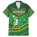 Custom Australia Kookaburras Family Matching Off Shoulder Short Dress and Hawaiian Shirt Indigenous Art
