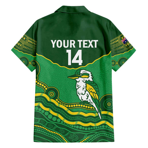 Custom Australia Kookaburras Family Matching Off Shoulder Short Dress and Hawaiian Shirt Indigenous Art