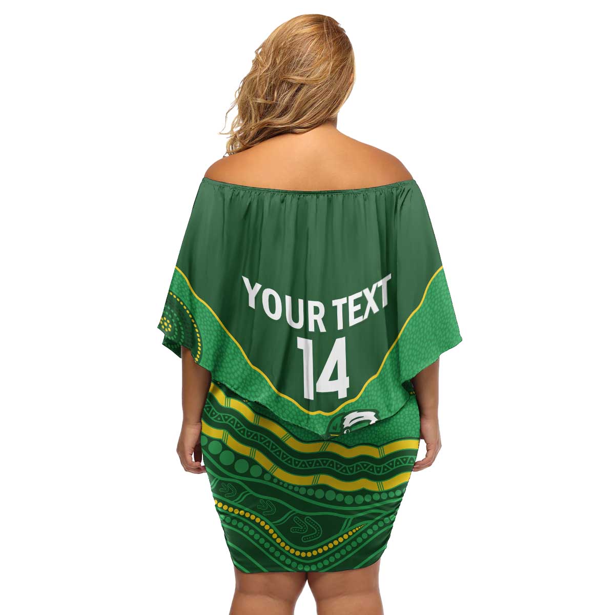 Custom Australia Kookaburras Family Matching Off Shoulder Short Dress and Hawaiian Shirt Indigenous Art
