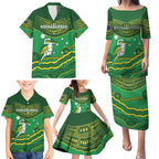 Custom Australia Kookaburras Family Matching Puletasi and Hawaiian Shirt Indigenous Art