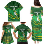 Custom Australia Kookaburras Family Matching Puletasi and Hawaiian Shirt Indigenous Art