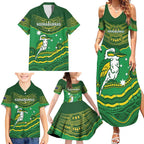 Custom Australia Kookaburras Family Matching Summer Maxi Dress and Hawaiian Shirt Indigenous Art