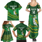 Custom Australia Kookaburras Family Matching Summer Maxi Dress and Hawaiian Shirt Indigenous Art