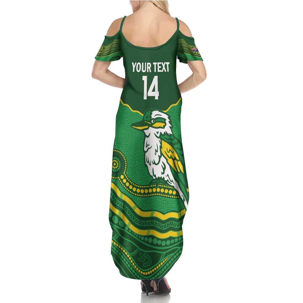 Custom Australia Kookaburras Family Matching Summer Maxi Dress and Hawaiian Shirt Indigenous Art