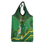 Custom Australia Kookaburras Grocery Bag Indigenous Art