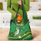 Custom Australia Kookaburras Grocery Bag Indigenous Art