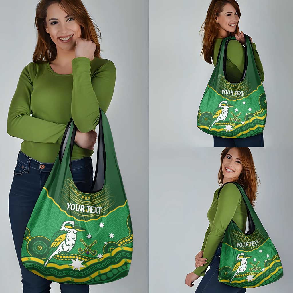 Custom Australia Kookaburras Grocery Bag Indigenous Art