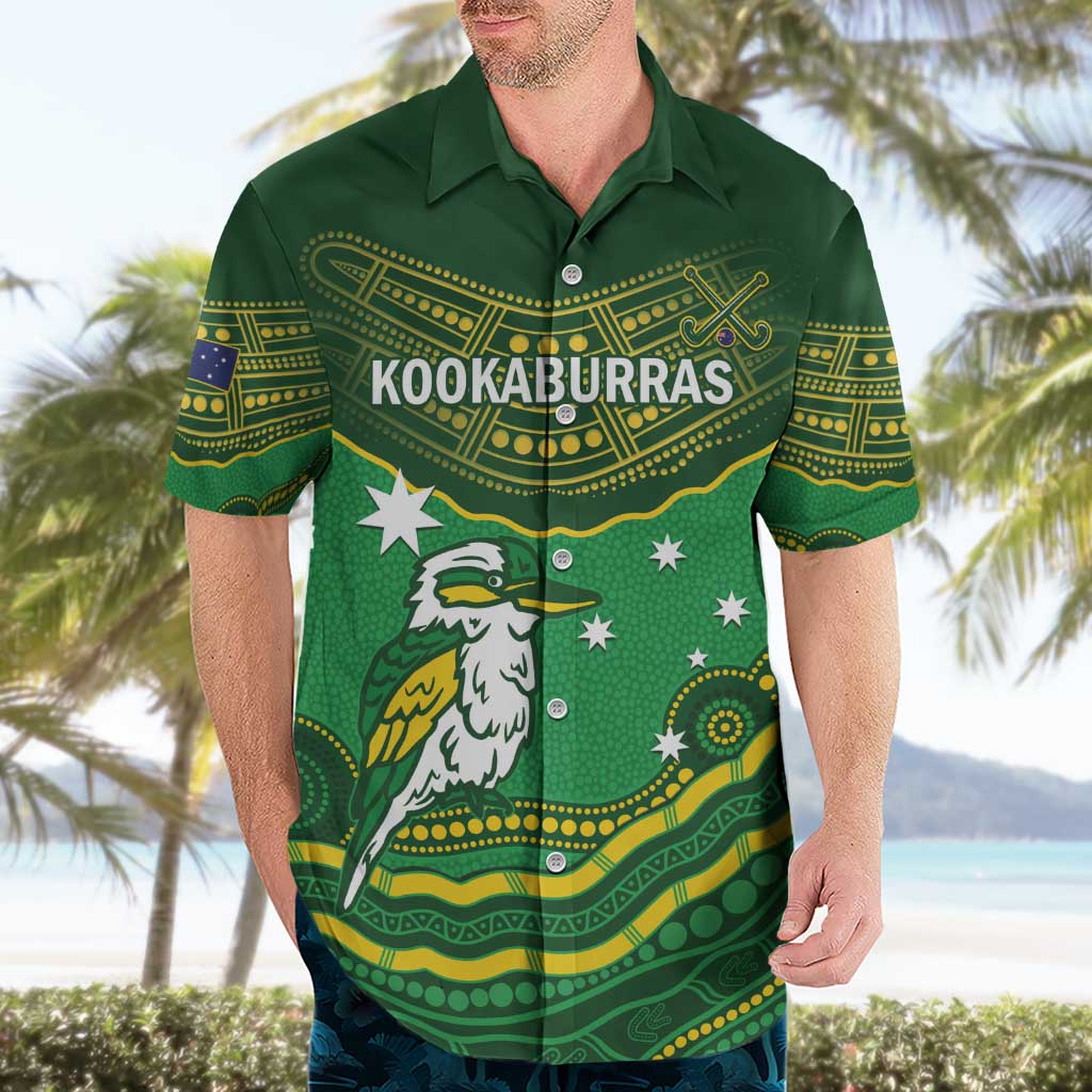 Custom Australia Kookaburras Hawaiian Shirt Indigenous Art