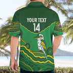 Custom Australia Kookaburras Hawaiian Shirt Indigenous Art