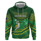 Custom Australia Kookaburras Hoodie Indigenous Art