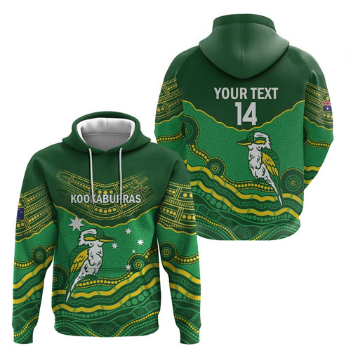 Custom Australia Kookaburras Hoodie Indigenous Art