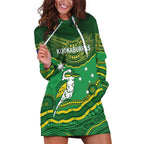 Custom Australia Kookaburras Hoodie Dress Indigenous Art