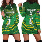 Custom Australia Kookaburras Hoodie Dress Indigenous Art