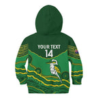 Custom Australia Kookaburras Kid Hoodie Indigenous Art