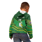 Custom Australia Kookaburras Kid Hoodie Indigenous Art