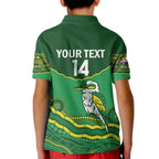 Custom Australia Kookaburras Kid Polo Shirt Indigenous Art