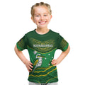 Custom Australia Kookaburras Kid T Shirt Indigenous Art
