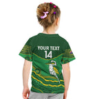 Custom Australia Kookaburras Kid T Shirt Indigenous Art