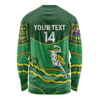 Custom Australia Kookaburras Long Sleeve Shirt Indigenous Art