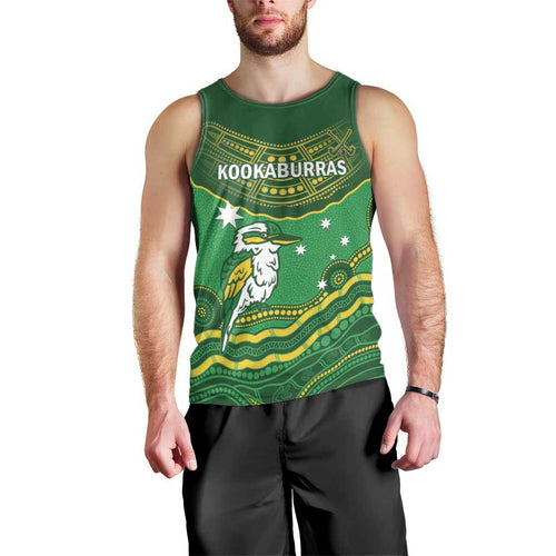 Custom Australia Kookaburras Men Tank Top Indigenous Art