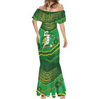 Custom Australia Kookaburras Mermaid Dress Indigenous Art