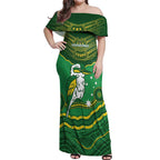 Custom Australia Kookaburras Off Shoulder Maxi Dress Indigenous Art