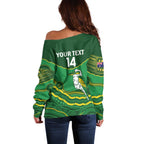 Custom Australia Kookaburras Off Shoulder Sweater Indigenous Art