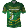 Custom Australia Kookaburras Polo Shirt Indigenous Art